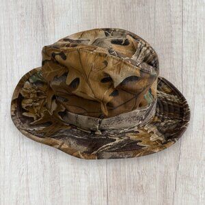 Vintage Realtree Camouflage Bucket Hat Large Made in USA Hunting Outdoors Camo